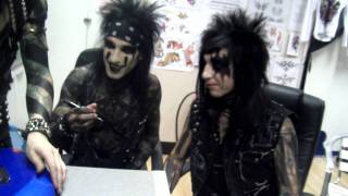 Black Veil Brides reaction to us giving them skittles [upl. by Leveridge]