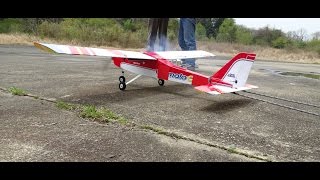 Kyosho 40 Class high wing trainer Cal Mart alpha 40 trainer GP Red RC Airplanes outdoors Vol1 [upl. by Bohaty]