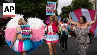 Thousands gather for first gay pride march of the Javier Milei era in Argentina [upl. by Akerue]