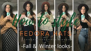 How to style FEDORA HATS Fall amp Winter looks [upl. by Bob]