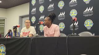 Chicago Sky Postgame Michaela Onyenwere amp Rachel Banham 83024 [upl. by Oniskey]