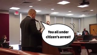 criminal tries to citizens arrest City Council [upl. by Reffinej864]