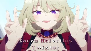 Karen Helvetius Twixtor  Hikikomari Kyuuketsuki no Monmon [upl. by Nedah]