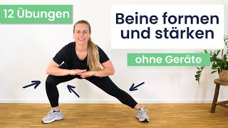 Beine amp Po formen und stärken Kräftigungsworkout ohne Geräte [upl. by Aneeuq]