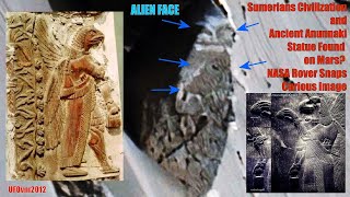 Sumerians Civilization and Ancient Anunnaki Statue Found on Mars NASA Rover Snaps Curious Image [upl. by Arretak]