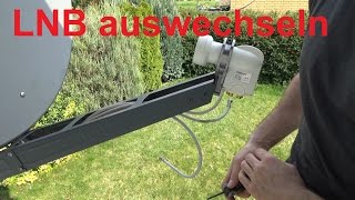 Twin LNB durch Quad LNB austauschen DVB S Sat Anlage anschließen Satelliten Schüssel [upl. by Camus]