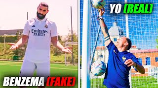 Karim Benzema FAKE vs REAL  Así Te Engañan con los Anuncios de Fútbol [upl. by Akyeluz]