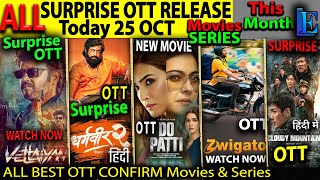 SURPRISE OTT Release FRIDAY 25OCT NEW BIG Hindi Movies WebSeries Vettaiyan Dharamveer2 DoPatti [upl. by Ahsined]