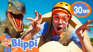 Blippi Becomes a Dino Explorer  BEST OF BLIPPI TOYS  Educational Videos for Kids [upl. by Idoc]