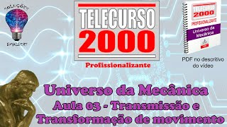 Telecurso 2000  Universo da Mecânica  03 Transmissão e Transformação de movimento [upl. by Enyrehtak]