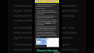 What is a Callable Bond stockmarket financialeducation learningmarket trading 2024 [upl. by Nnayrrehs107]