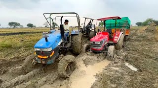 tractors power test Sonalika 50 Mahindra Arjun Novo 605 Eicher 485 New Holland 3630 [upl. by Dillon331]