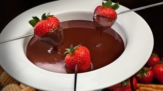 Easy Chocolate Fondue  How to Make The Easiest Way [upl. by Namrak]