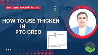 How to use Thicken tool in PTC Creo [upl. by Dinah]