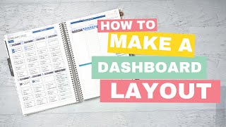 How to Turn Your Planner into a Dashboard Layout [upl. by Ahsoet]