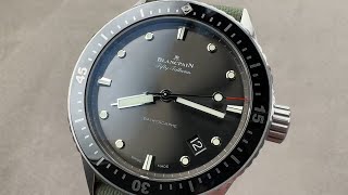 Blancpain Fifty Fathoms Bathyscaphe 50001110K52A Blancpain Watch Review [upl. by Enelyk761]