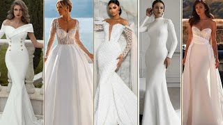 100 Stunning Wedding Dress Styles Aline Mermaid High Neck Detachable Skirts amp Sheath Dresses [upl. by Sachi933]