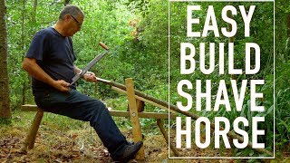 How to Build a Shave Horse Bowyers Woodworking Dream Traditional Handmade Vice for Wood Carving [upl. by Cattima838]