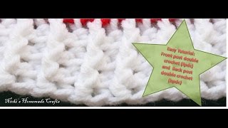 Easy Tutorial How to do the front post double crochet fpdc and back post double crochet bpdc [upl. by Nareik]