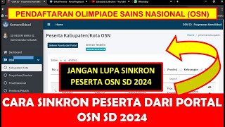 CARA SINKRON PESERTA DARI PORTAL OSN SD 2024 [upl. by Nurav146]