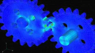 Nonlinear Transient Analysis 3D Gears [upl. by Inaffets]