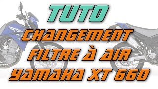 TUTO changement filtre à air Yamaha xt 660 how to replace air filter [upl. by Aneeles]