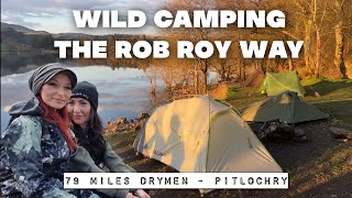 WILD CAMPING THE ROB ROY WAY  Rob Roy Way hike  Wild Camp UK [upl. by Aiseneg]