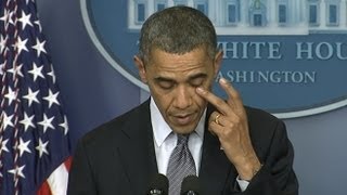 Connecticut School Shooting at Sandy Hook Elementary Obamas Emotional Address Hearts Are Broken [upl. by Inilahs]