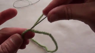 Threading Yarn through Yarn Needle [upl. by Eleirbag]