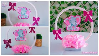 Centro de mesa para Baby Shower tema Elefantito  Centerpiece for Baby Shower Elephant Theme [upl. by Tserof845]