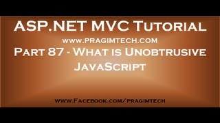 Part 87 What is Unobtrusive JavaScript [upl. by Nerraw355]