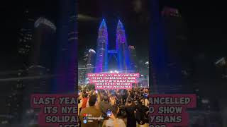 New Years Eve 2024 KLCC Petronas Twin Tower KL Malaysia No countdown concert No fireworks [upl. by Nangem]