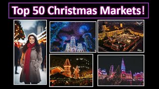 Top 50 Christmas Market Winter Wonderlands Around the World christmas christmasmarkets [upl. by Danya]