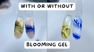 😍 Easy Marble Nail Tutorial  With amp Without Blooming Gel [upl. by Annaihr]