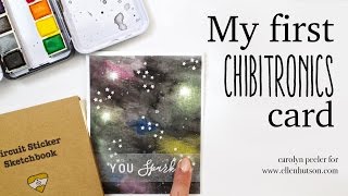 My first Chibitronics card  Featuring Essentials by Ellen and Chibitronics [upl. by Aniahs83]