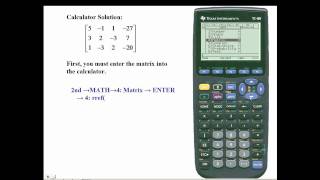 Ti89  Solve a system of equaions using matrices [upl. by Asenaj383]