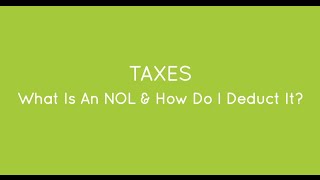 Net Operating Loss NOL What Is It amp How Do I Write It Off [upl. by Nelie666]