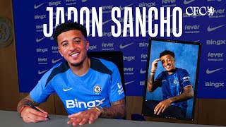 BehindtheScenes with JADON SANCHO as he becomes a Blue 🔵  BTS at Cobham  Chelsea FC [upl. by Hnil]