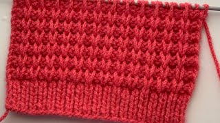 Very Easy Knitting Stitch Pattern For Sweater [upl. by Artim482]