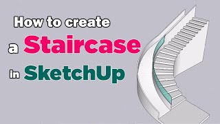 sketchup How to use the Fredo Scale Plugin in SketchUp for create a duplex staircase with slides [upl. by Suiramad]