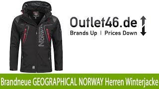 Brandneue GEOGRAPHICAL NORWAY Outdoor Herren Winterjacke kaufen Schwarz  Outlet46de [upl. by Anilat710]