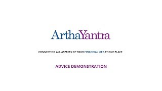 Demo Of Our Financial Advice  ArthaYantra  Arthos [upl. by Ennalorac]