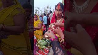 Chhat Maiya Puja ✨🪔  vlog  ytshorts vanarasi shorts [upl. by Lorelie]