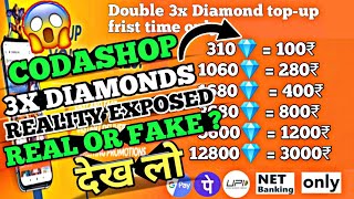 CODASHOP DOUBLE DIAMONDS FREE FIRE  CODASHOP 2X DIAMONDS REAL OR FAKE  CODASHOP 2X DIAMOND EXPOSED [upl. by Marko361]