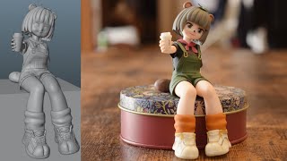 歴１年の素人が甲賀流忍者ぽんぽこのフィギュアを制作してみた [upl. by Leroj]