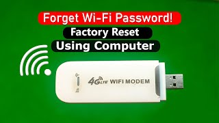 4G USB Wifi Modem Reset Using Computer  4G Lte Wifi USB Modem Factory Reset Solution With PC [upl. by Yelehsa]