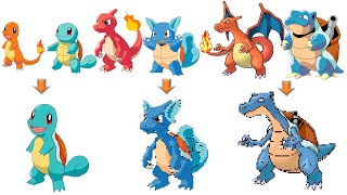 Charmander and Squirtle Fusion and Evolution POKEFUSION [upl. by Giardap819]