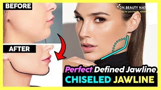 Attractive Chiseled Jawline Exercise  How to Get a Perfect Defined Jawline  Easy Sharpen Your Face [upl. by Otis]