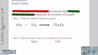 Stoichiometry Grams to Gramswmv [upl. by Aicilev428]