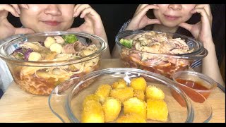 ASMR SPICY RAMEN NOODLES MOZZARELLA STICKS ASMR MỲ CAY PHÔ MAI QUE ASMR EATING SOUNDS MUKBANG [upl. by Kurzawa]